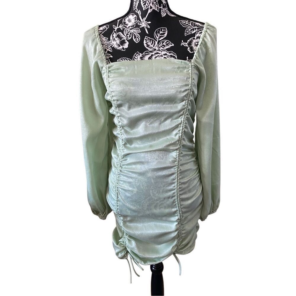 Nwt Flawed Fashion Nova Ruched Mini Dress Doing Better Sz Small